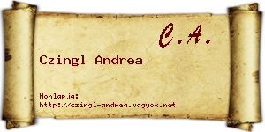 Czingl Andrea névjegykártya